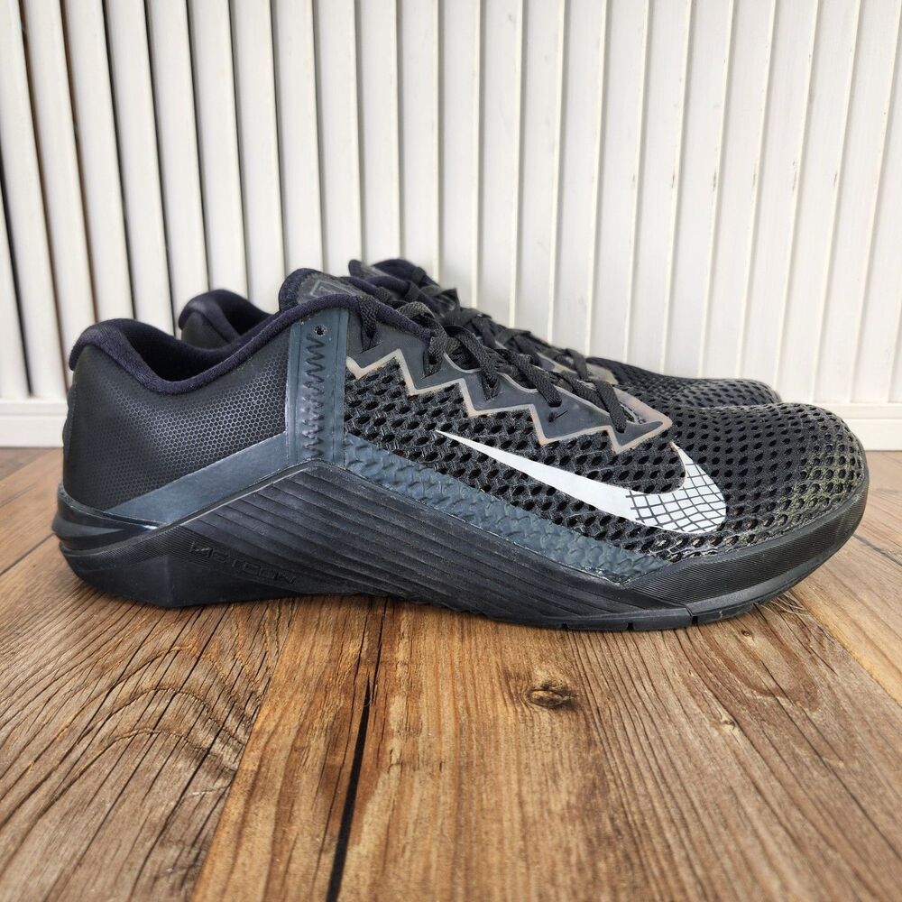 Nike Metcon 6 Training Shoes Mens Size 12 Black Mesh Gym Sneakers CK9388-001